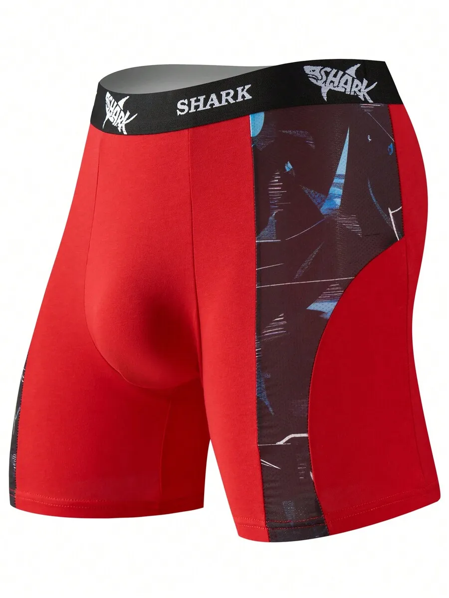 Red Spliced Mesh Boxer Shorts  - đánh giá và giá Mesh Sport Boxer