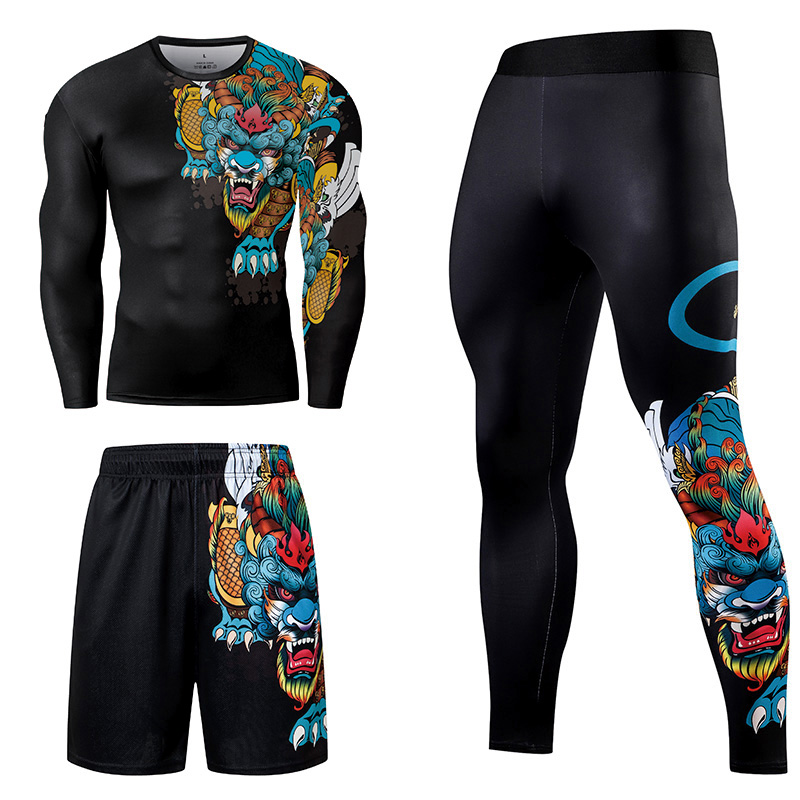 2/3PCS Men Jiu jitsu Tracksuit - đánh giá và giá Compression Long Pant