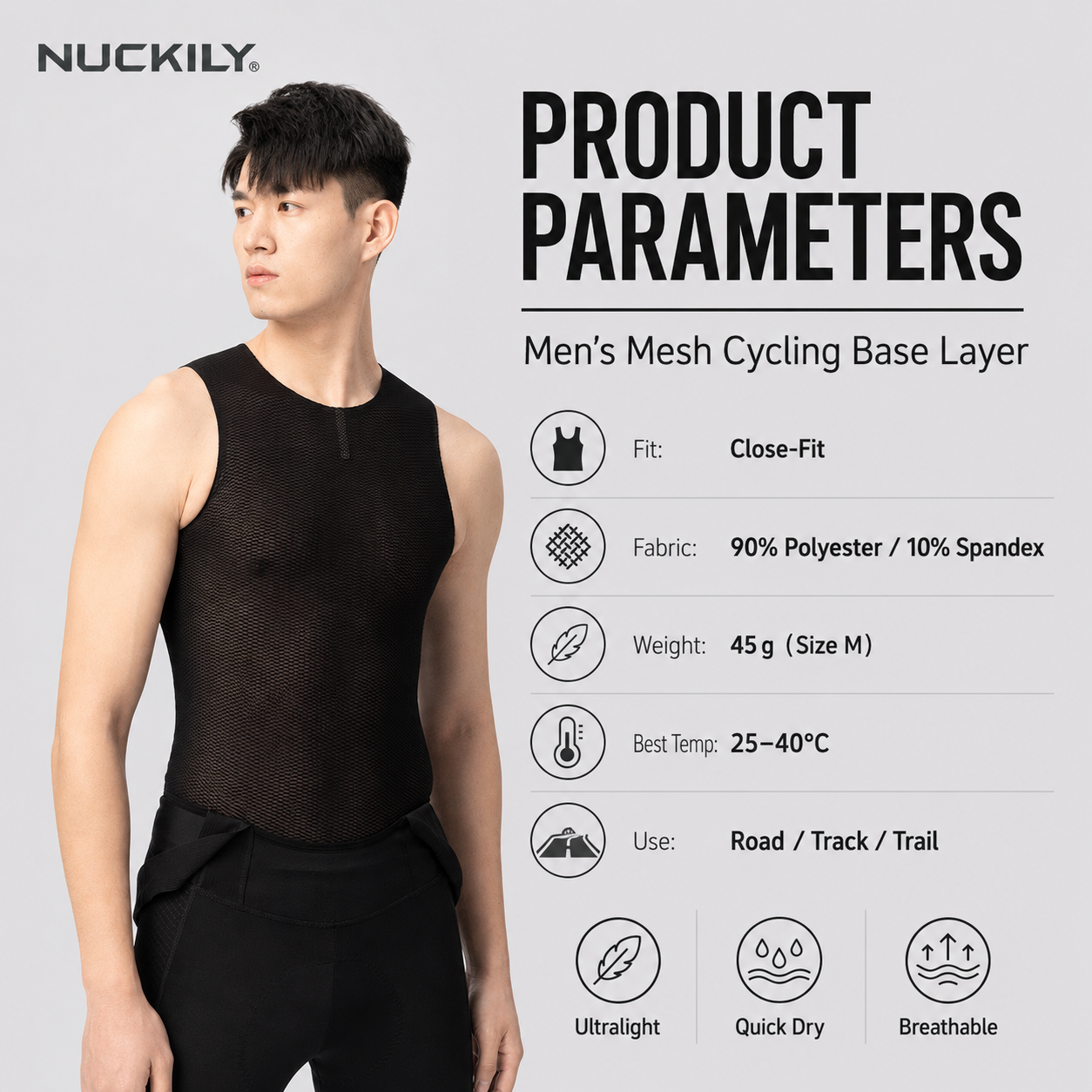 NUCKILY Men Cycling Base Layer - đánh giá và giá Sleeveless Undershirt