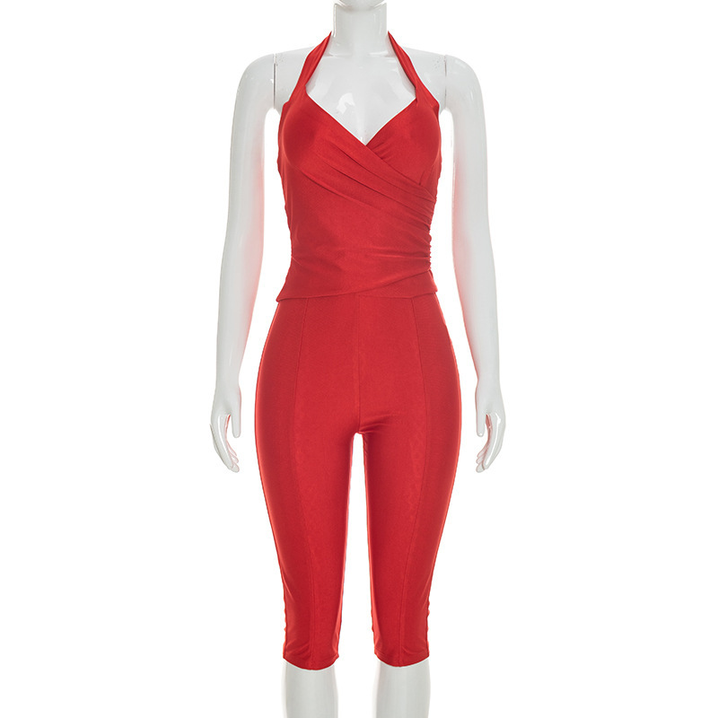 Women Slim 2 Piece Set Solid W - đánh giá và giá Suspender Tank Top