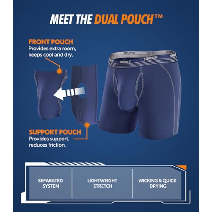 Separatec Mens Underwear with  - đánh giá và giá Performance Boxer Sport