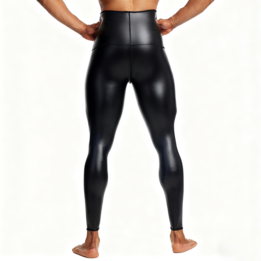 Sexy Men PU Leather Long Pants - đánh giá và giá Compression Long Pant