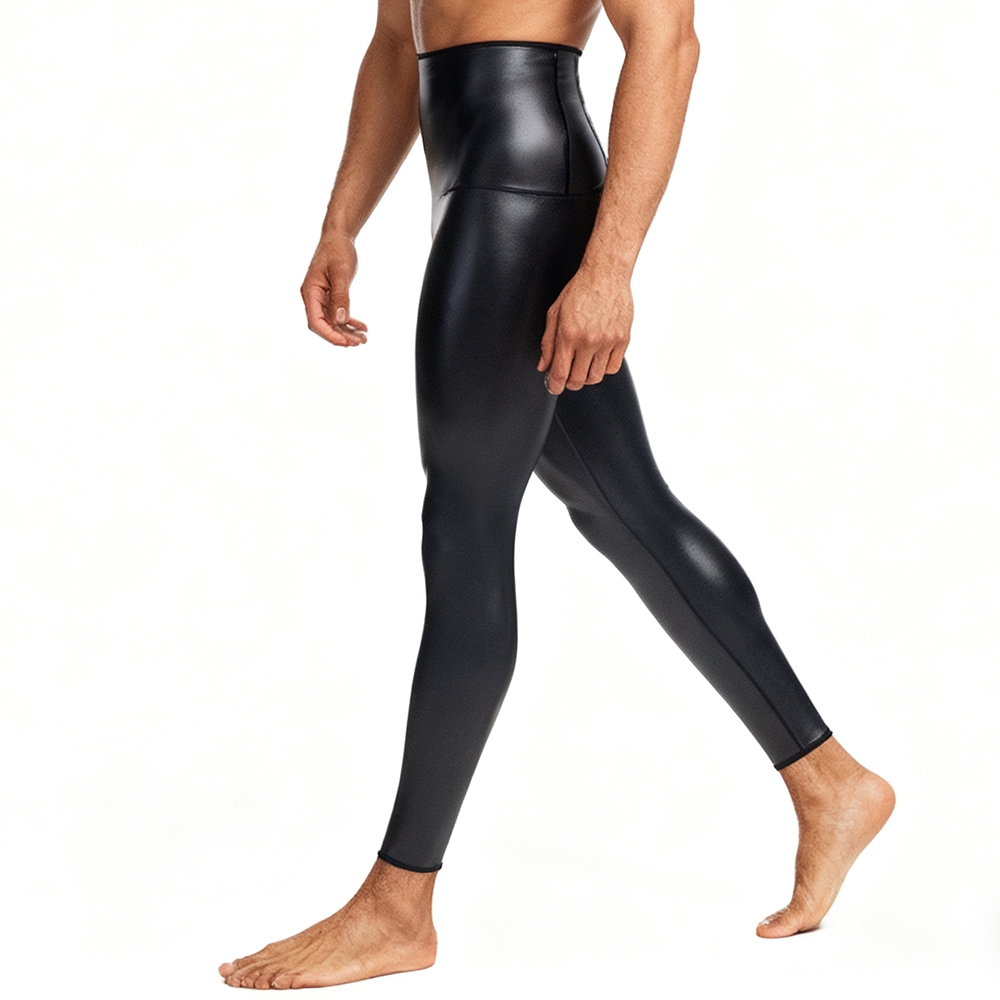 Sexy Men PU Leather Long Pants - đánh giá và giá Compression Long Pant