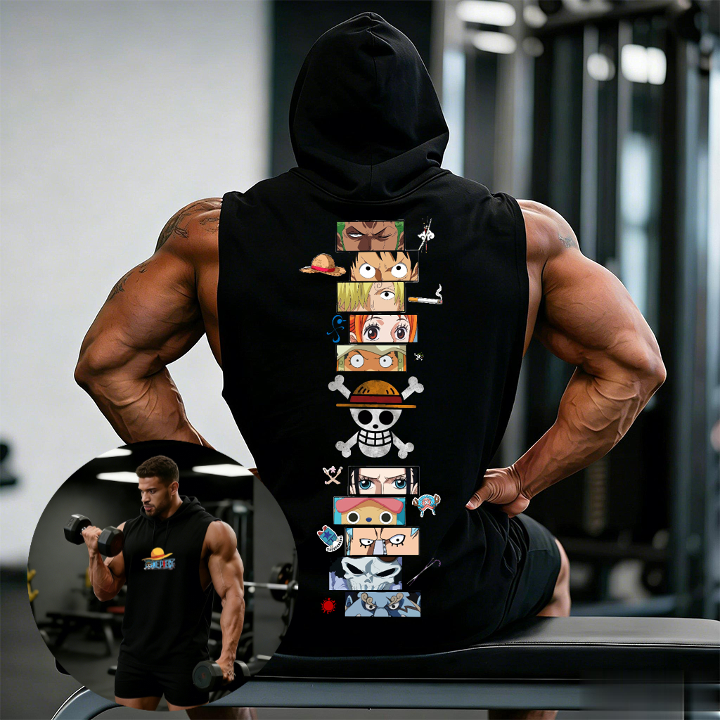One Piece Anime Hoodie Sleevel - đánh giá và giá Sleeveless Undershirt