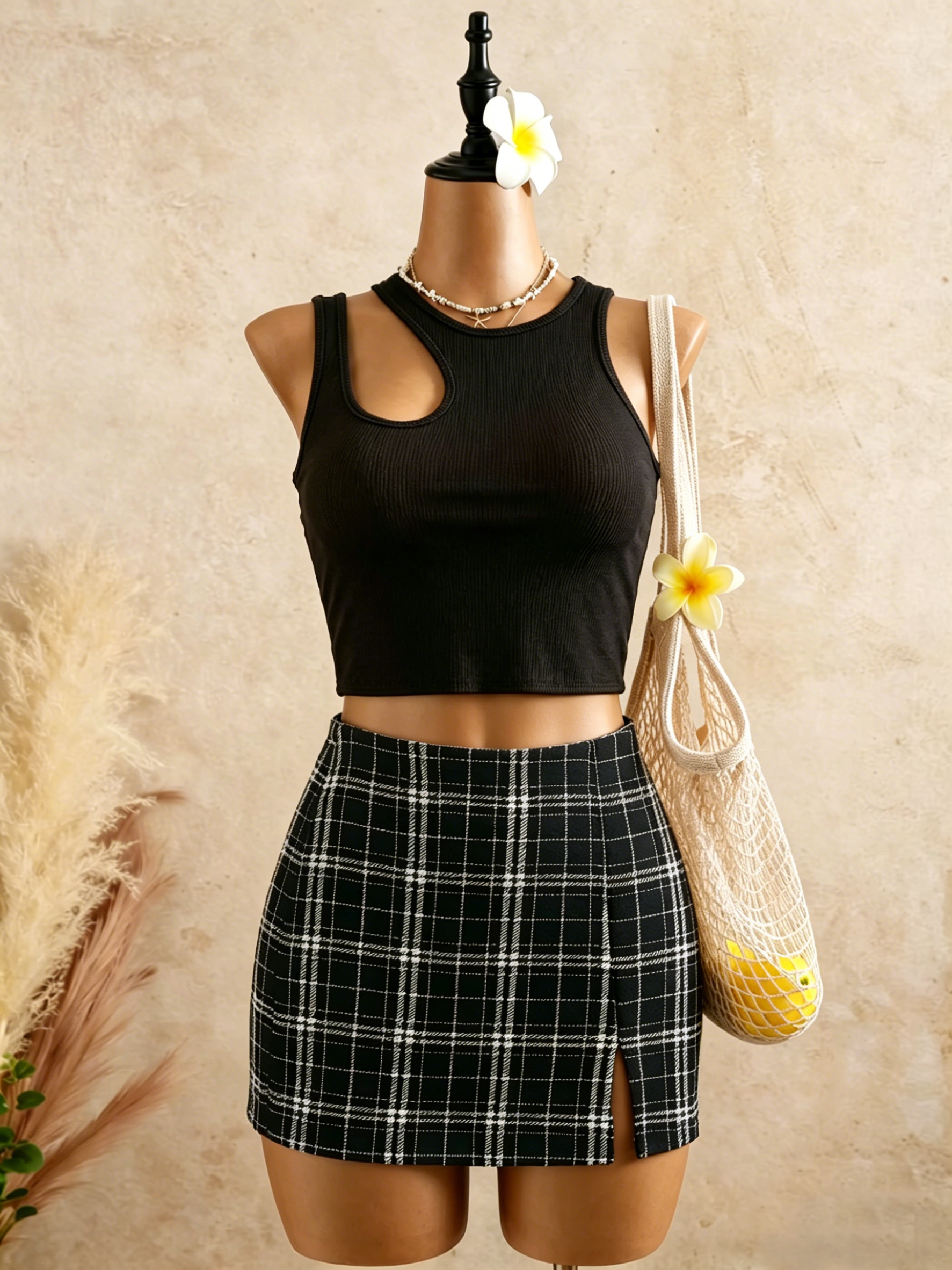 2 Piece Outfits Women Cutout R - đánh giá và giá Tank Top Ribbed