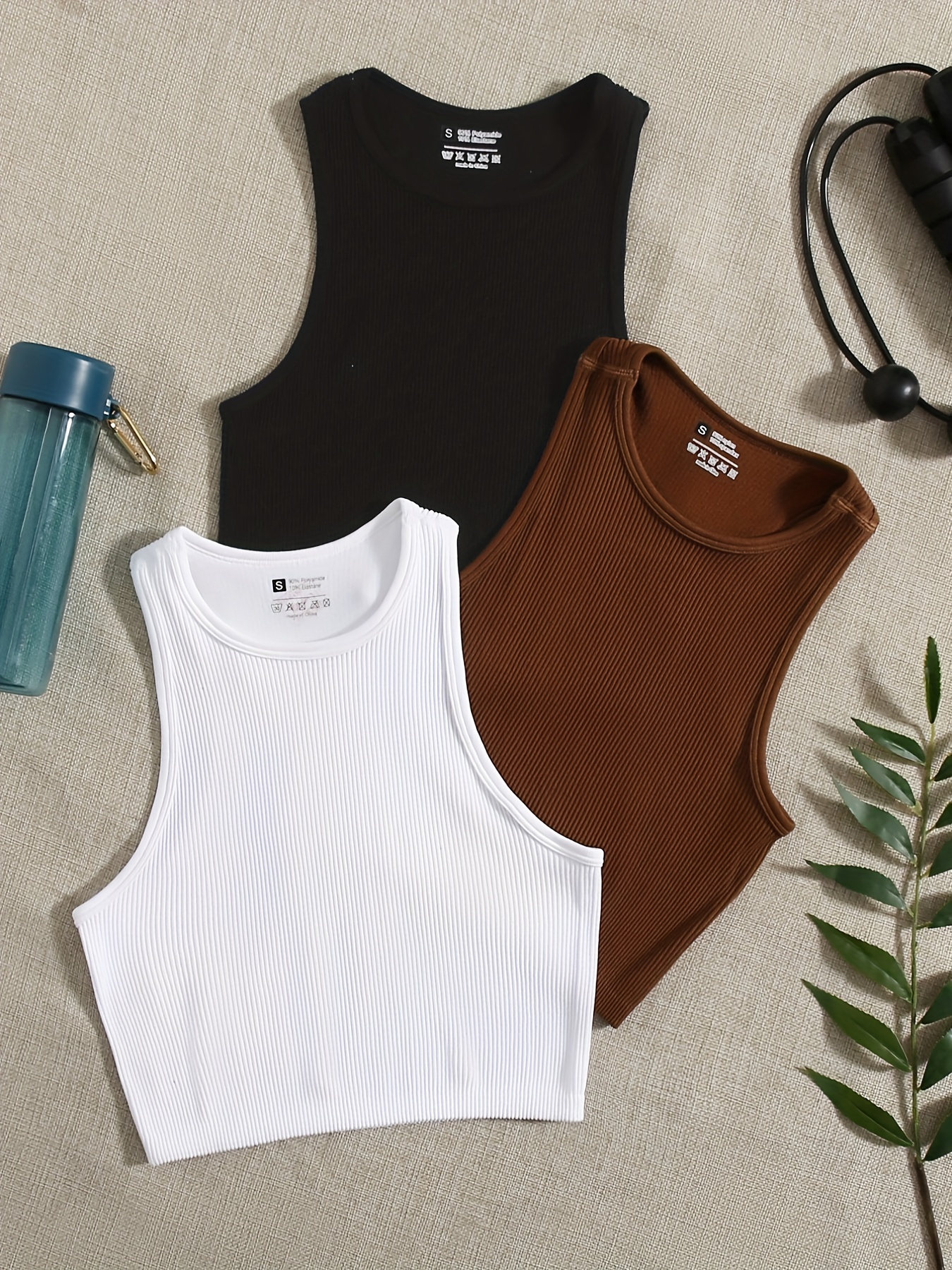 Ribbed Seamless Sports Bra Tan - đánh giá và giá Tank Top Ribbed